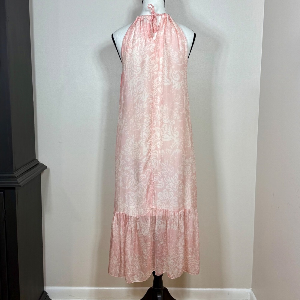 Rosemarine Womens Halter Midi Dress Size S Pink Paisley Flowy Kentucky Derby - Picture 2 of 6